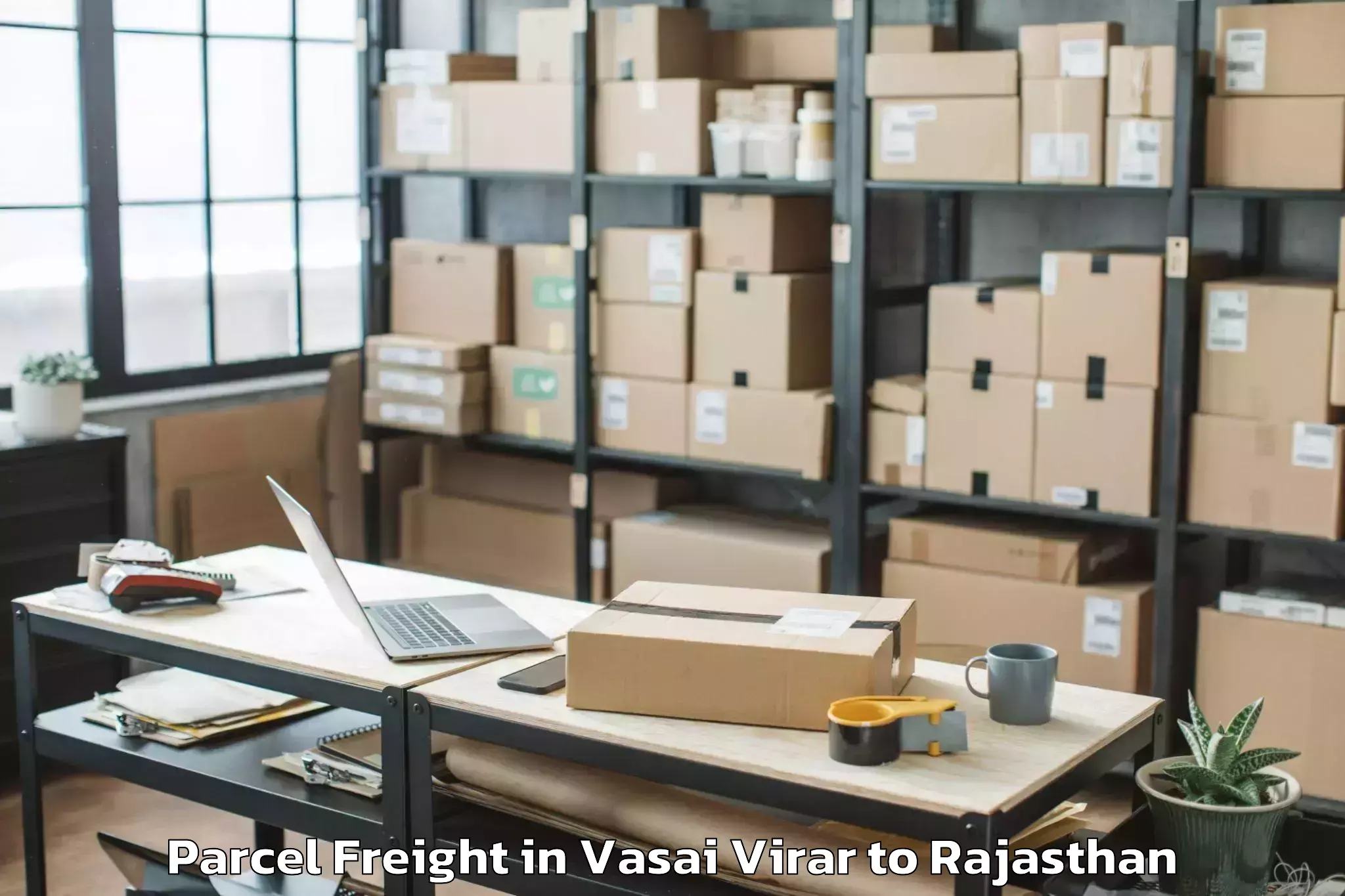 Top Vasai Virar to Bari Sadri Parcel Freight Available